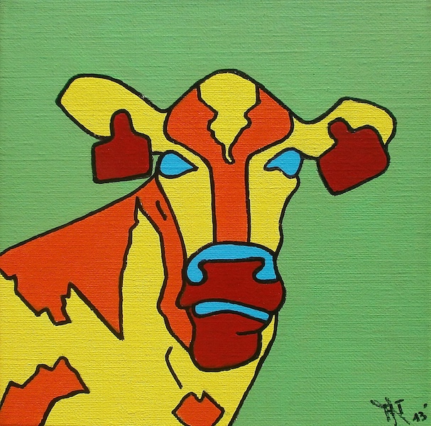 Popart, pop art, pop-art, pop art cow, popart cow, pop-art cow